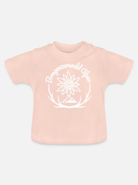 Bregenzerwald Alpen - Baby Bio-T-Shirt mit Rundhals - Kristallrosa