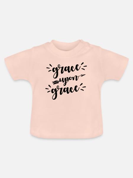 Gnade über Gnade N - Baby Bio-T-Shirt mit Rundhals - Kristallrosa