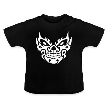 Logo démons n°3 - T-shirt bio col rond Bébé - noir - Devant