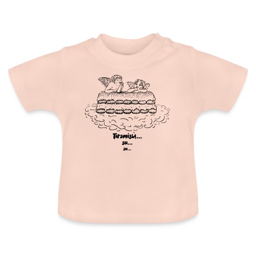 Tiramisù - tinte chiare - Maglietta ecologica con scollo rotondo per neonato
