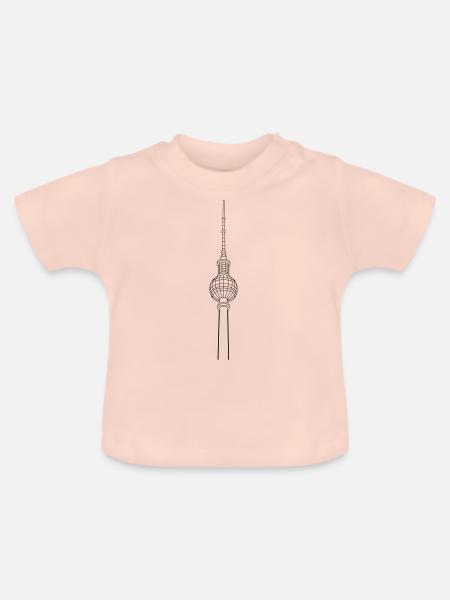 Berlin Fernsehturm Alexanderplatz - Baby Bio-T-Shirt mit Rundhals - Kristallrosa