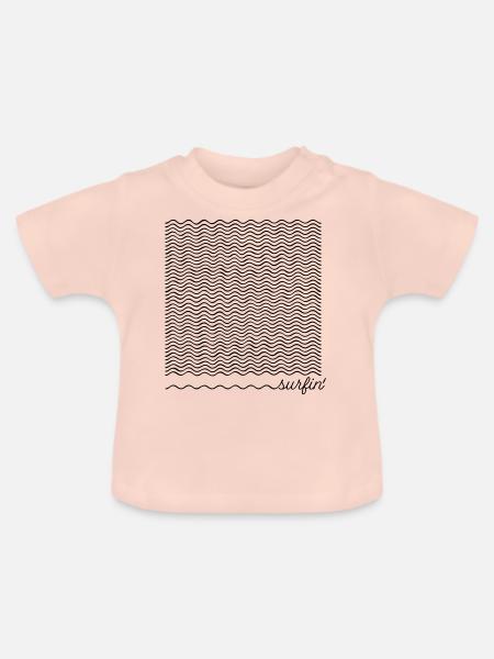 surfin' - Baby Bio-T-Shirt mit Rundhals - Kristallrosa