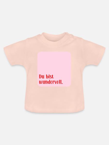 Liebe Wundervoll - Baby Bio-T-Shirt mit Rundhals - Kristallrosa