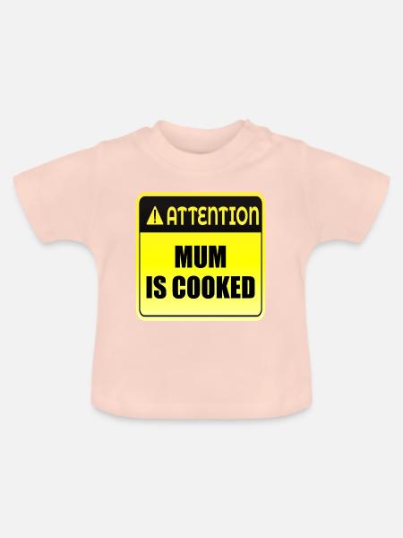 Mum Mood - Baby Bio-T-Shirt mit Rundhals - Kristallrosa