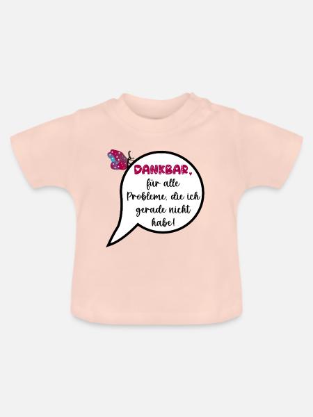 Wertschätzung, Keine Probleme - Baby Bio-T-Shirt mit Rundhals - Kristallrosa