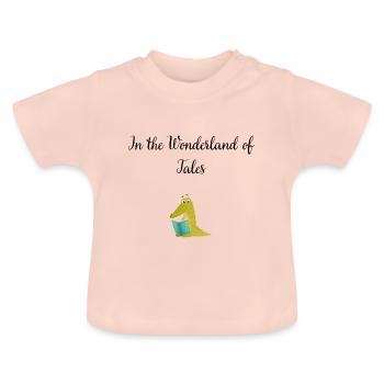 Au pays des contes - T-shirt bio col rond Bébé - rose cristal - Devant