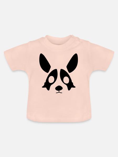 Black Corgi - Baby Bio-T-Shirt mit Rundhals - Kristallrosa