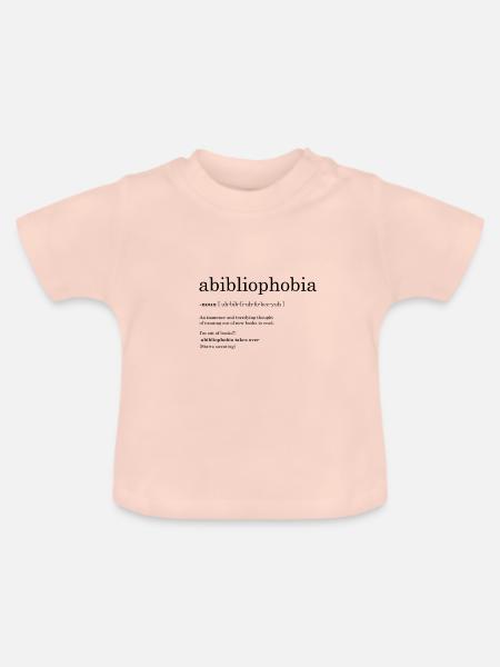 abibliophobia definition - Baby Bio-T-Shirt mit Rundhals - Kristallrosa