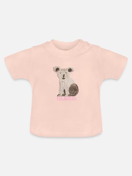 Koalabärchen Comicstyle - Baby Bio-T-Shirt mit Rundhals - Kristallrosa