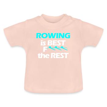 Rudern Ruderer - Baby Bio-T-Shirt mit Rundhals - Kristallrosa - Vorne