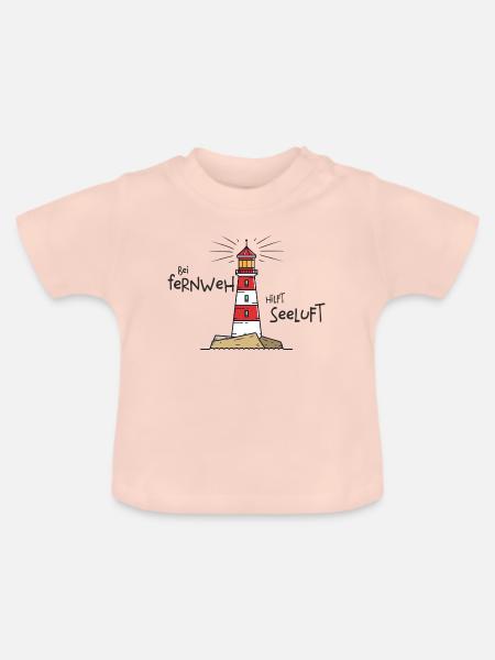 Fernweh - Baby Bio-T-Shirt mit Rundhals - Kristallrosa