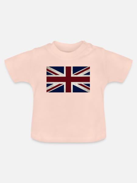 Großbritannien - Baby Bio-T-Shirt mit Rundhals - Kristallrosa