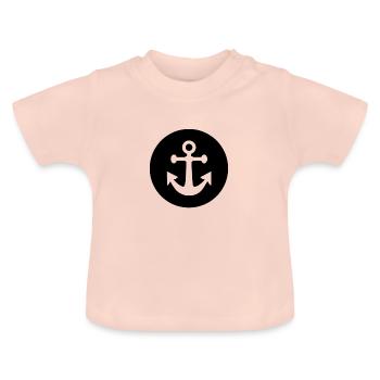ancre - T-shirt bio col rond Bébé - rose cristal - Devant