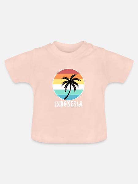 Indonesien - Baby Bio-T-Shirt mit Rundhals - Kristallrosa