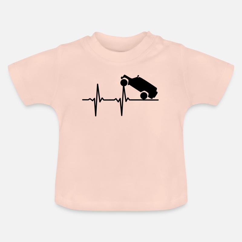 4x4 Pulse Landcruiser Style - T-shirt bio col rond Bébé - rose cristal
