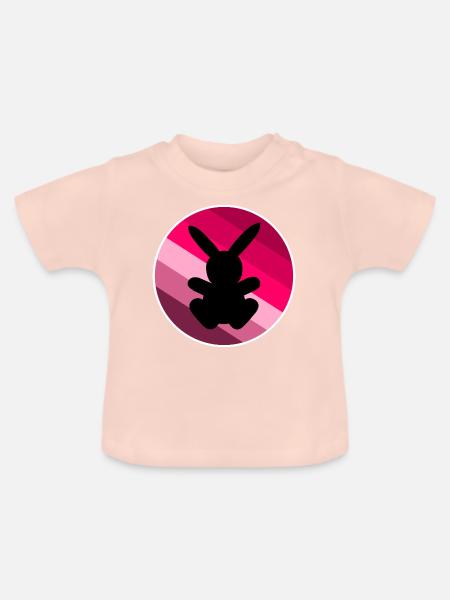 Hase - Baby Bio-T-Shirt mit Rundhals - Kristallrosa