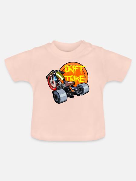 Drift-Trike - Baby Bio-T-Shirt mit Rundhals - Kristallrosa