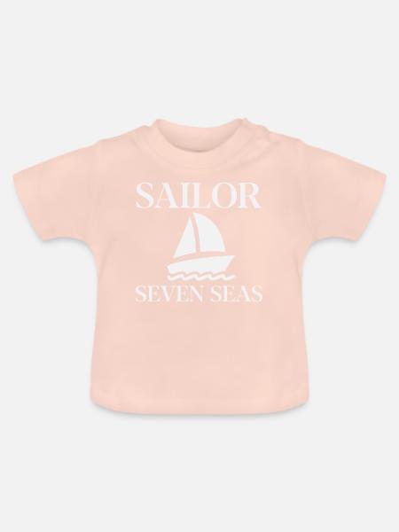 Sailor - Baby Bio-T-Shirt mit Rundhals - Kristallrosa