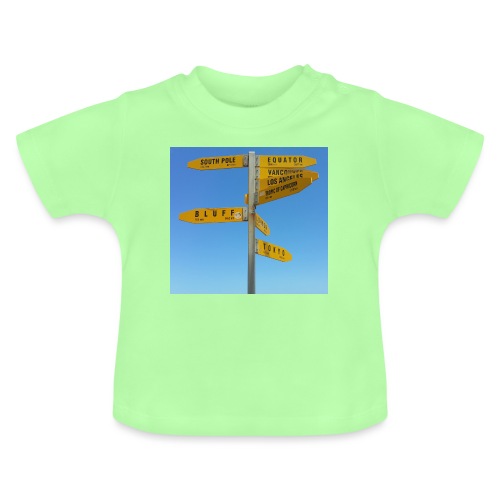Wegweiser Cape Reinga Neuseeland Südpol Äquator - Baby Bio-T-Shirt mit Rundhals