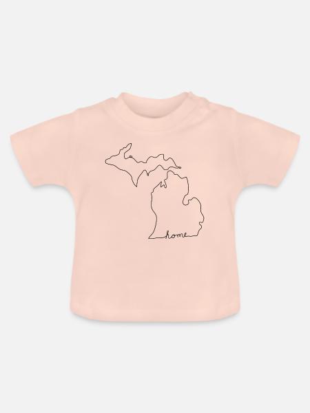 MICHIGAN Home - Baby Bio-T-Shirt mit Rundhals - Kristallrosa