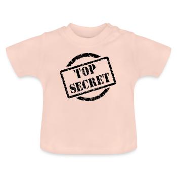 Top secret - T-shirt bio col rond Bébé - rose cristal - Devant