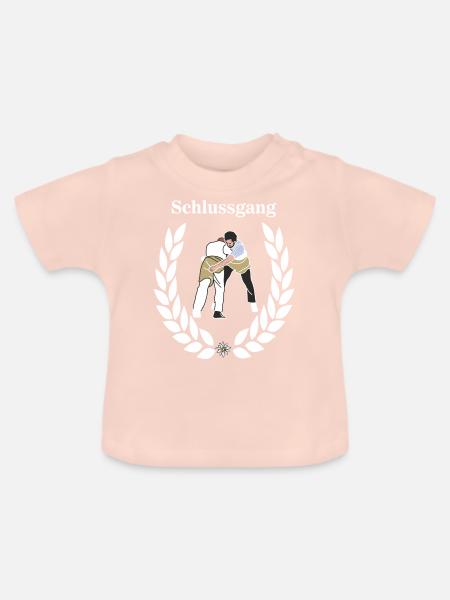 schwinger schlussgang - Baby Bio-T-Shirt mit Rundhals - Kristallrosa