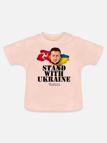 Ukraine Isle of Man - Baby Bio-T-Shirt mit Rundhals - Kristallrosa
