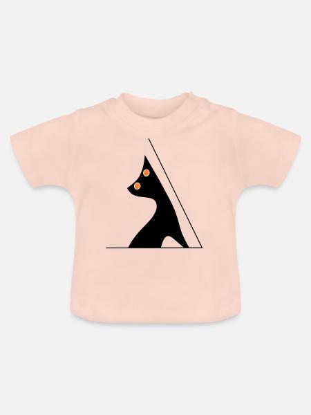Katzenaugen - Baby Bio-T-Shirt mit Rundhals - Kristallrosa