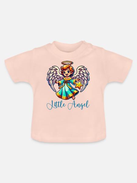 engel - Baby Bio-T-Shirt mit Rundhals - Kristallrosa