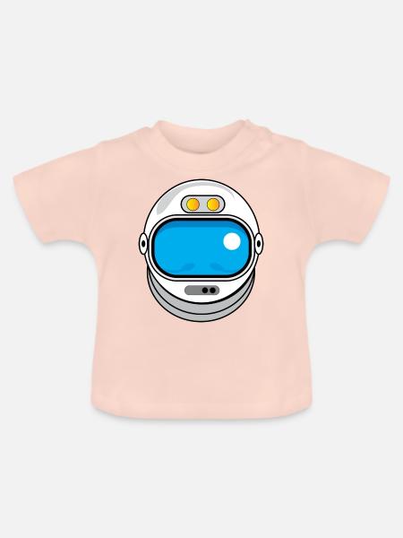 Spacehelmet - Baby Bio-T-Shirt mit Rundhals - Kristallrosa