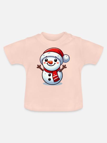 Snowman - Baby Bio-T-Shirt mit Rundhals - Kristallrosa