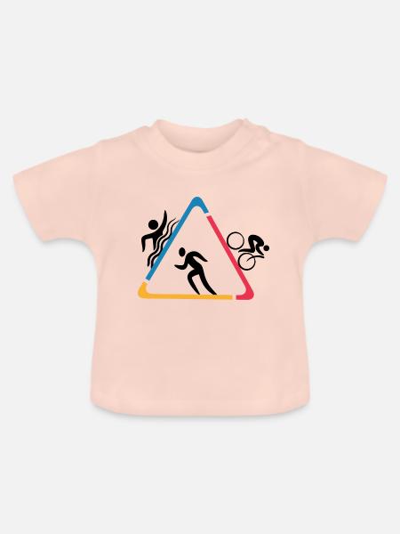 Triathlon - Baby Bio-T-Shirt mit Rundhals - Kristallrosa