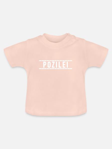 Polizeilook - Polizei Geschenkidee - Baby Bio-T-Shirt mit Rundhals - Kristallrosa