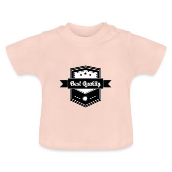 Meilleure qualité - T-shirt bio col rond Bébé - rose cristal - Devant
