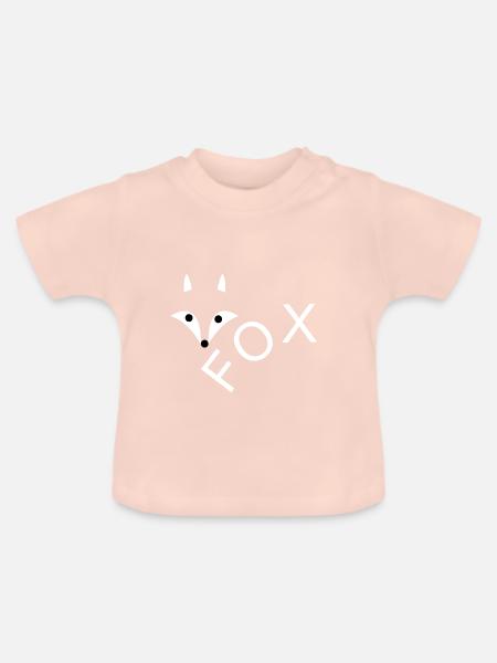 Fox 1- Fuchs - Baby Bio-T-Shirt mit Rundhals - Kristallrosa