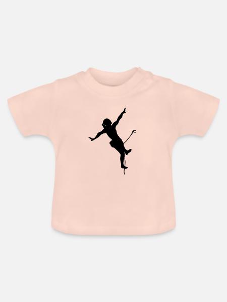 Kletterin Klettern - Baby Bio-T-Shirt mit Rundhals - Kristallrosa