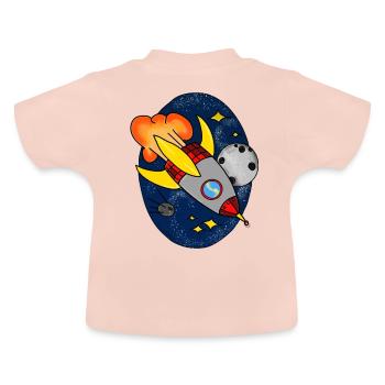 spaceship - T-shirt bio col rond Bébé - rose cristal - Dos