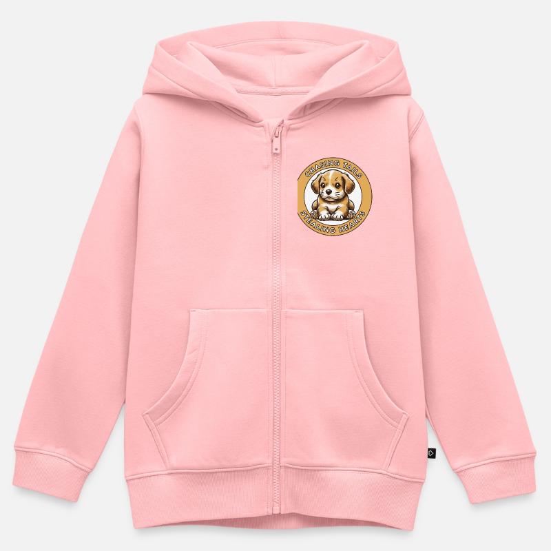 Don't do that! No! Stop it! Ah, you really did it. - Kinder Premium Organic Zip Hoodie - Rosa