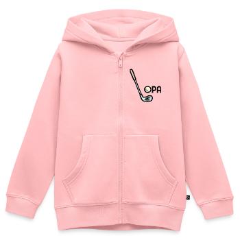 Golf Opa Golfschläger - Kinder Premium Organic Zip Hoodie - Rosa - Vorne - AI Model Kid Female (0cm)