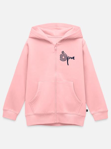 Wasserschlauch Opa - Kinder Premium Organic Zip Hoodie - Rosa