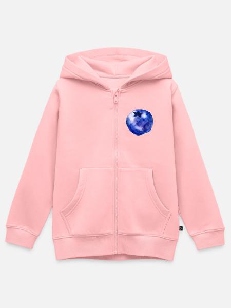 Blaubeere - Kinder Premium Organic Zip Hoodie - Rosa