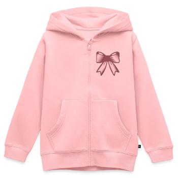 Haarschleife Schleife - Kinder Premium Organic Zip Hoodie - Rosa - Vorne - AI Model Kid Female (0cm)