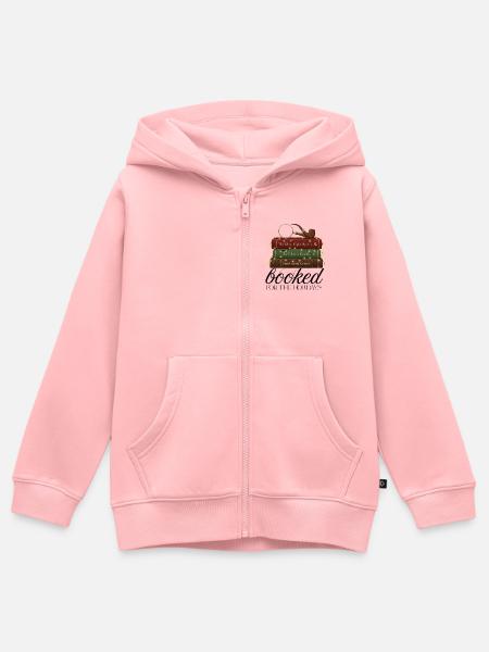 Booked for the holidays  - Kinder Premium Organic Zip Hoodie - Rosa
