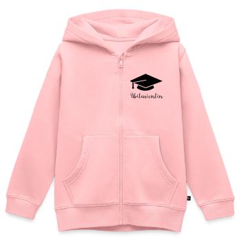 High-school graduate - Kids Premium Organic Zip-up Hoodie - rose - Front - AI Model Kid Female (0cm)