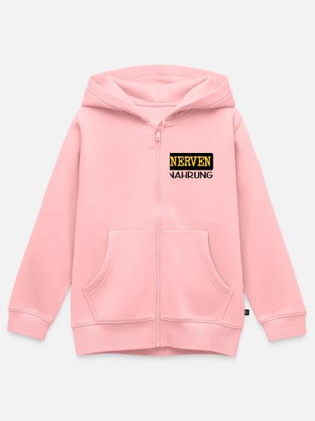 NERVENNAHRUNG - Kinder Premium Organic Zip Hoodie - Rosa