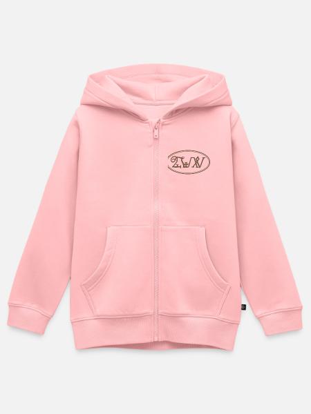 Ovale Tarot-Symbole - Kinder Premium Organic Zip Hoodie - Rosa