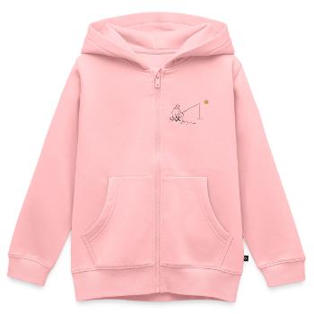 Angeln am See - Kinder Premium Organic Zip Hoodie - Rosa - Vorne - AI Model Kid Female (0cm)