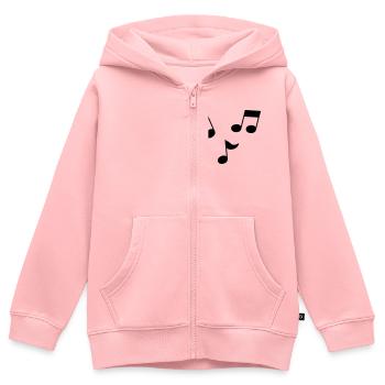 Musiknoten - Kinder Premium Organic Zip Hoodie - Rosa - Vorne - AI Model Kid Female (0cm)