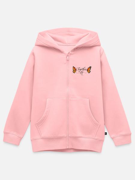 Together We Can Fly – Freundschafts-Shirt - Kinder Premium Organic Zip Hoodie - Rosa