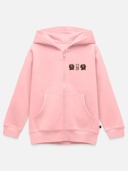 Rauhaardackel - Kinder Premium Organic Zip Hoodie - Rosa